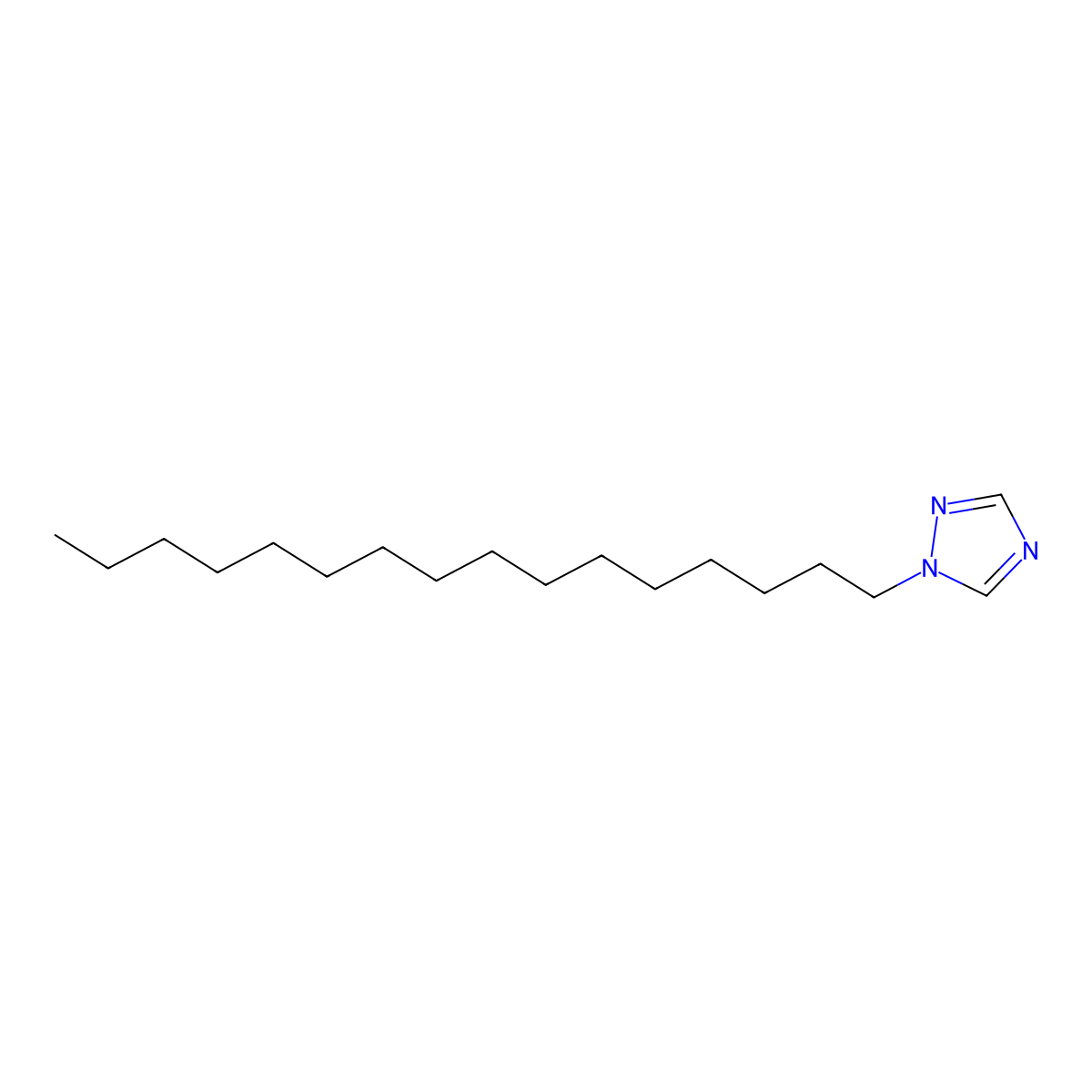 1-Hexadecyl-1,2,4-triazole molecular structure, CAS 156271-58-8
