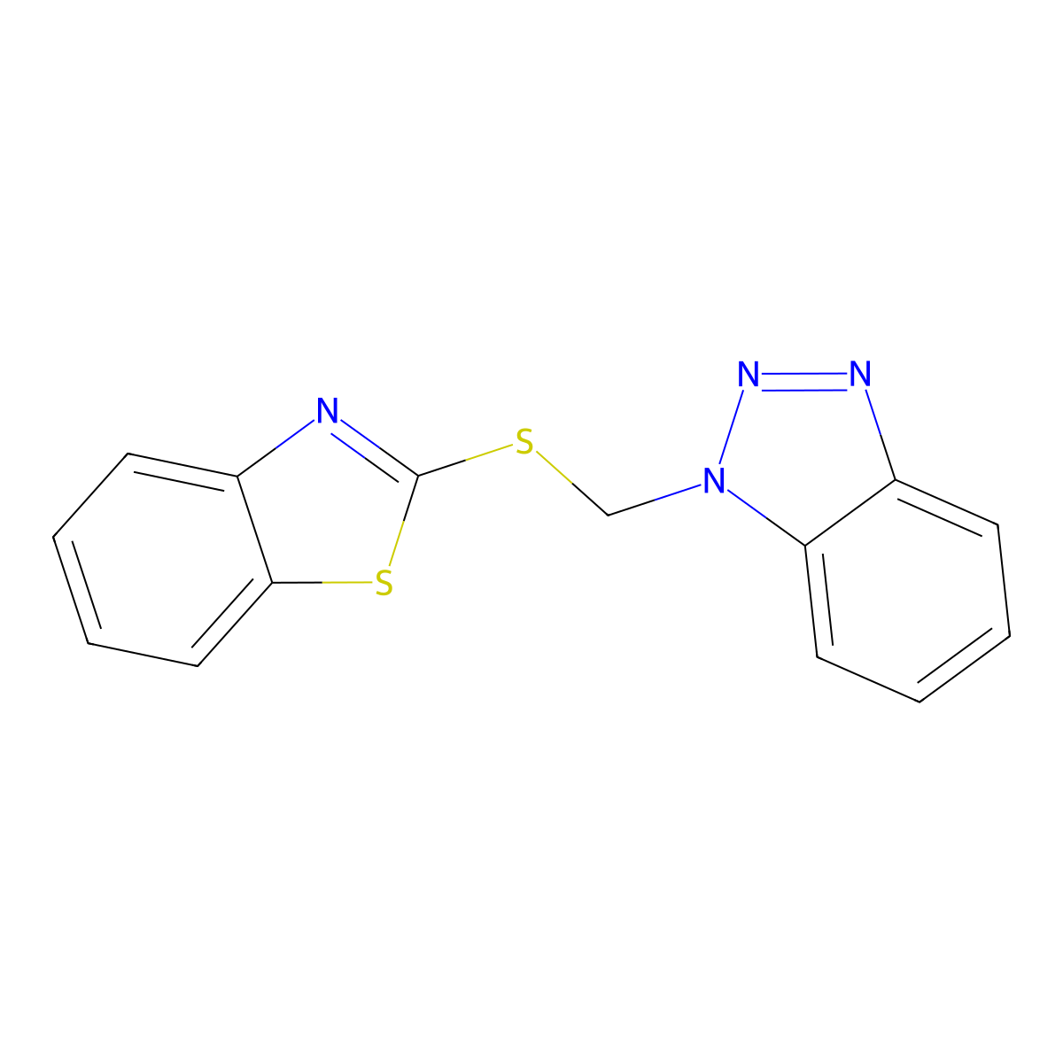 1-[(1,3-Benzothiazol-2-ylsulfanyl)methyl]-1H-1,2,3-benzotriazole molecular structure, CAS 156272-75-2