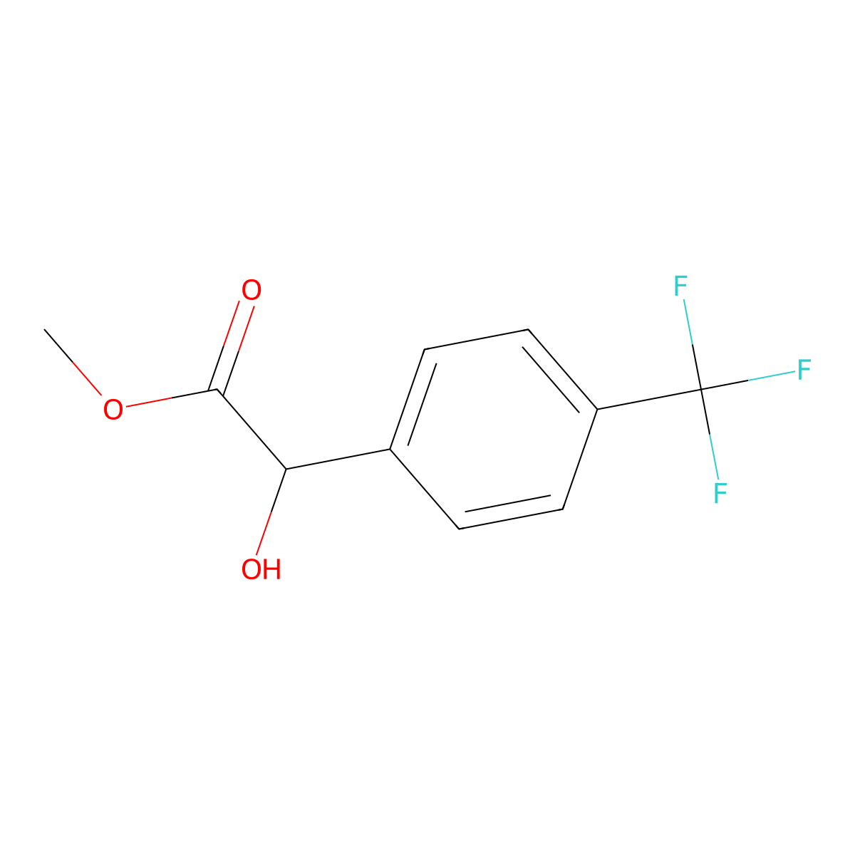 Methyl 2-hydroxy-2-[4-(trifluoromethyl)phenyl]acetate molecular structure, CAS 156276-22-1