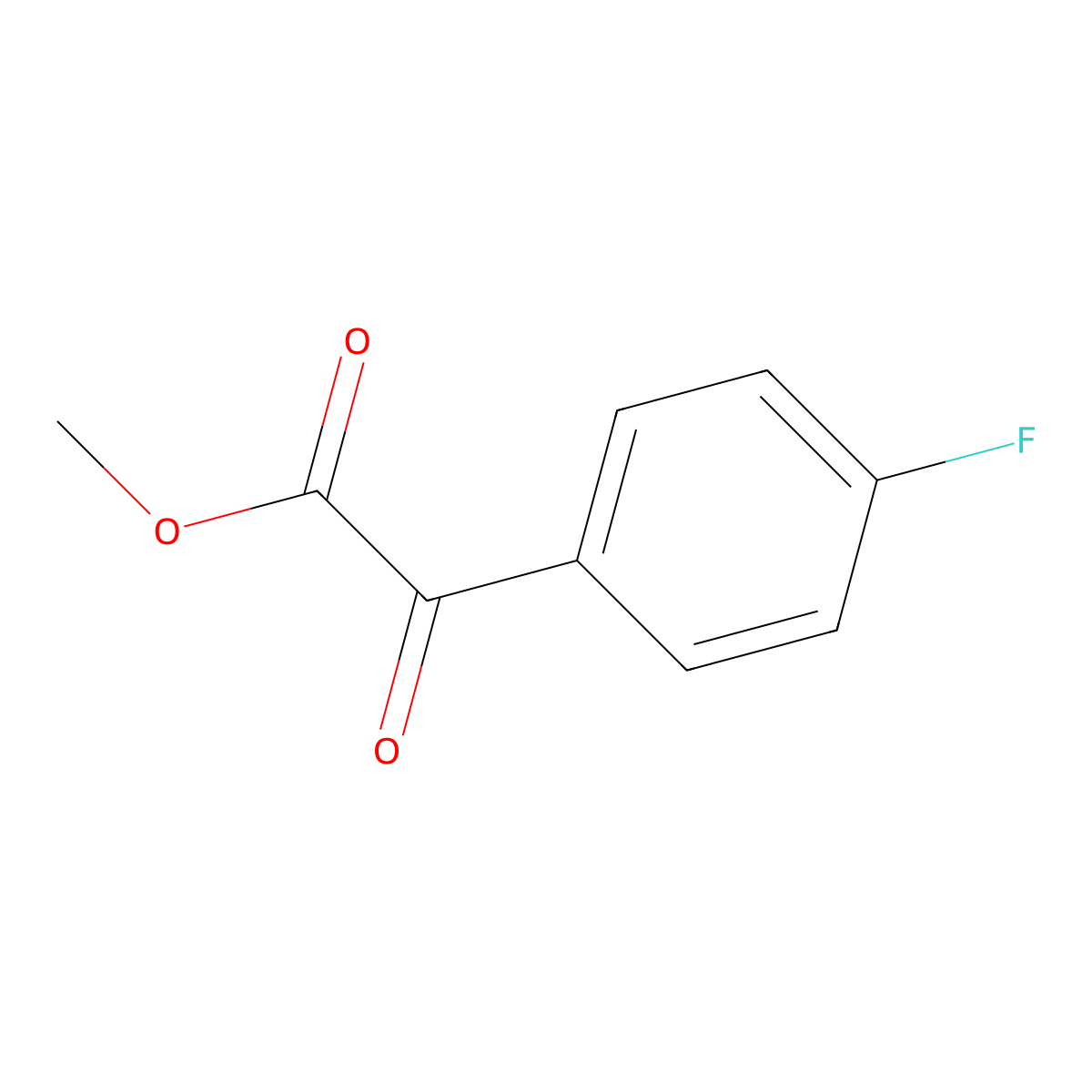 Methyl 2-(4-fluorophenyl)-2-oxoacetate molecular structure, CAS 156276-23-2