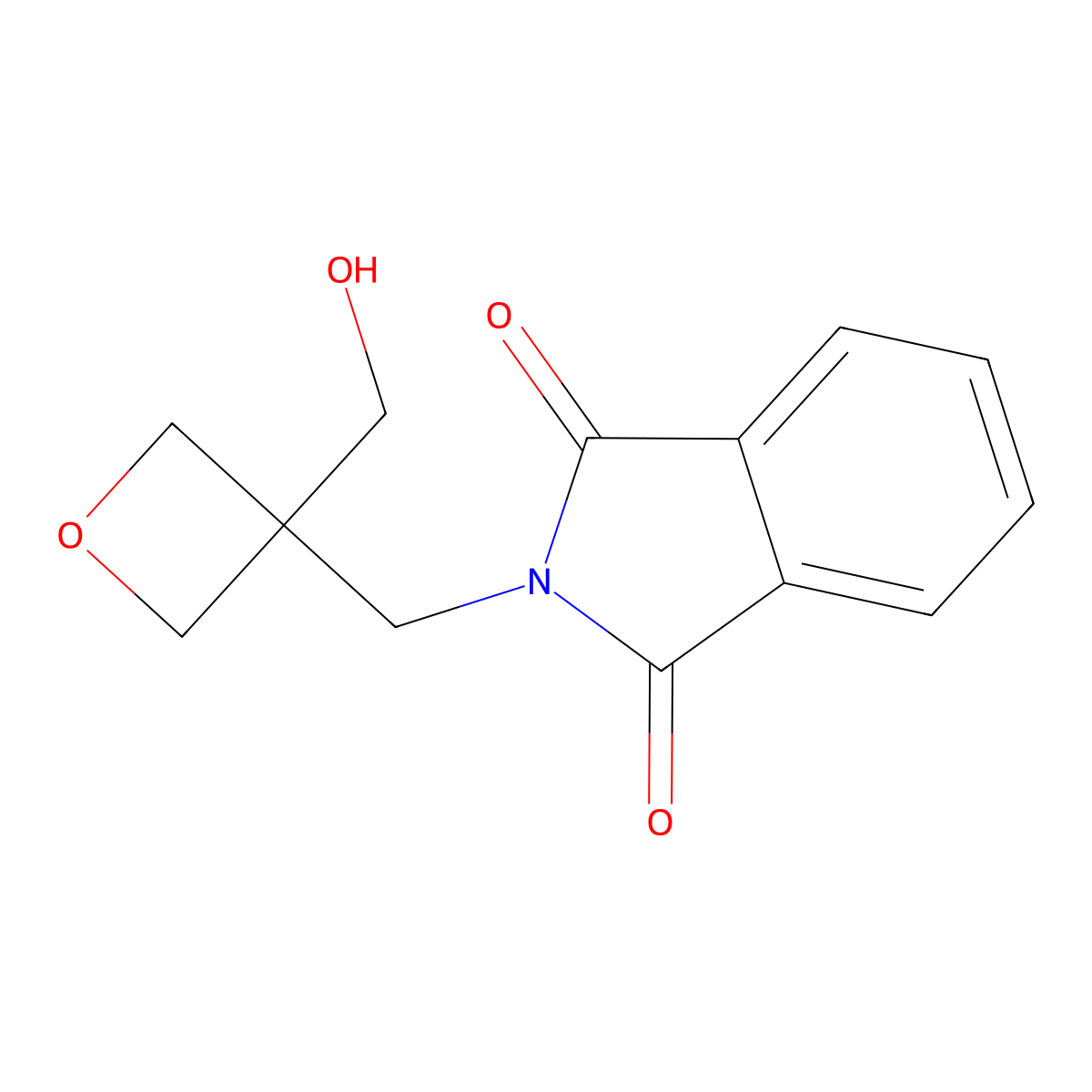 2-((3-(Hydroxymethyl)oxetan-3-YL)methyl)isoindoline-1,3-dione molecular structure, CAS 156276-40-3