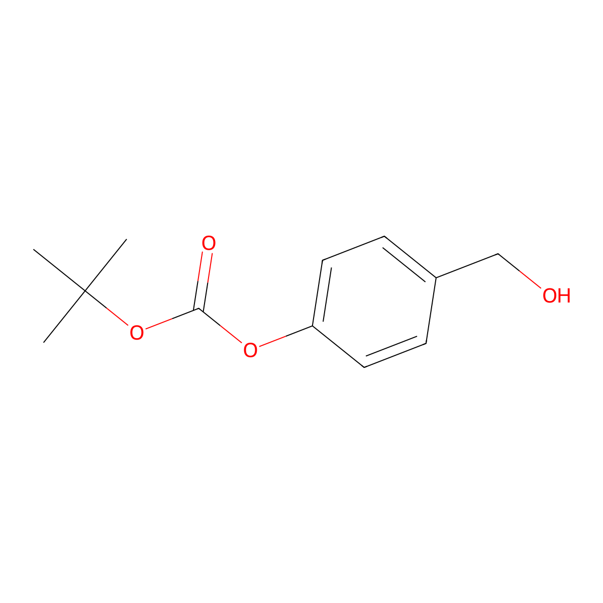 tert-Butyl 4-(hydroxymethyl)phenyl carbonate molecular structure, CAS 156281-11-7