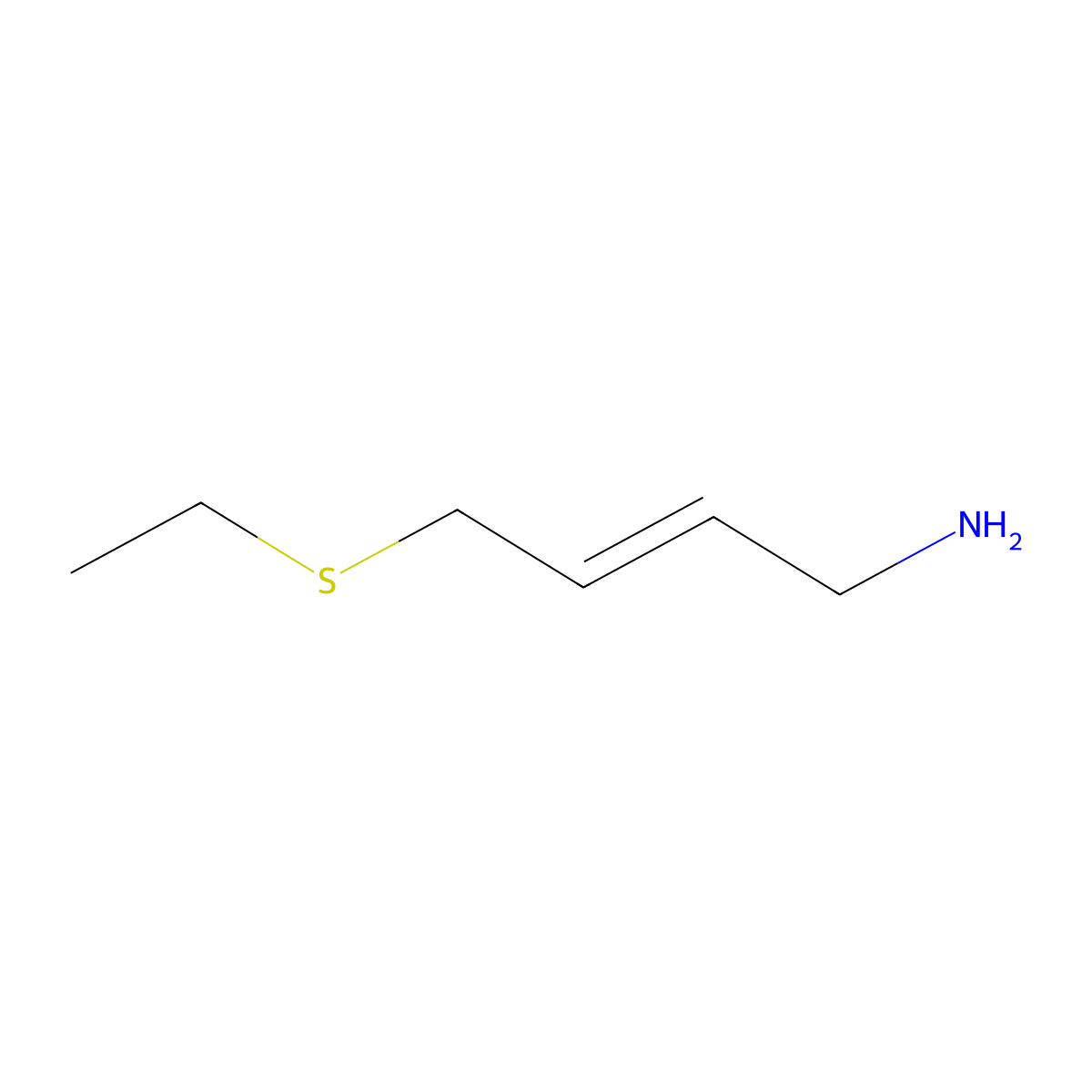 4-(Ethylsulfanyl)but-2-en-1-amine molecular structure, CAS 1562829-01-9