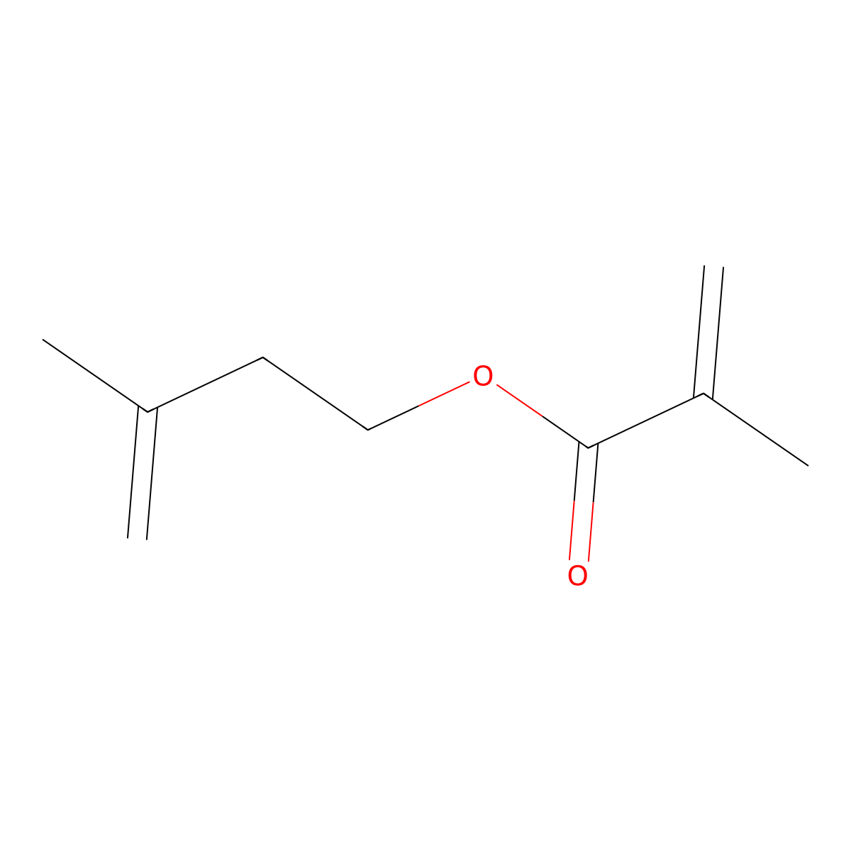 3-Methyl-3-buten-1-yl 2-methyl-2-propenoate molecular structure, CAS 156291-88-2