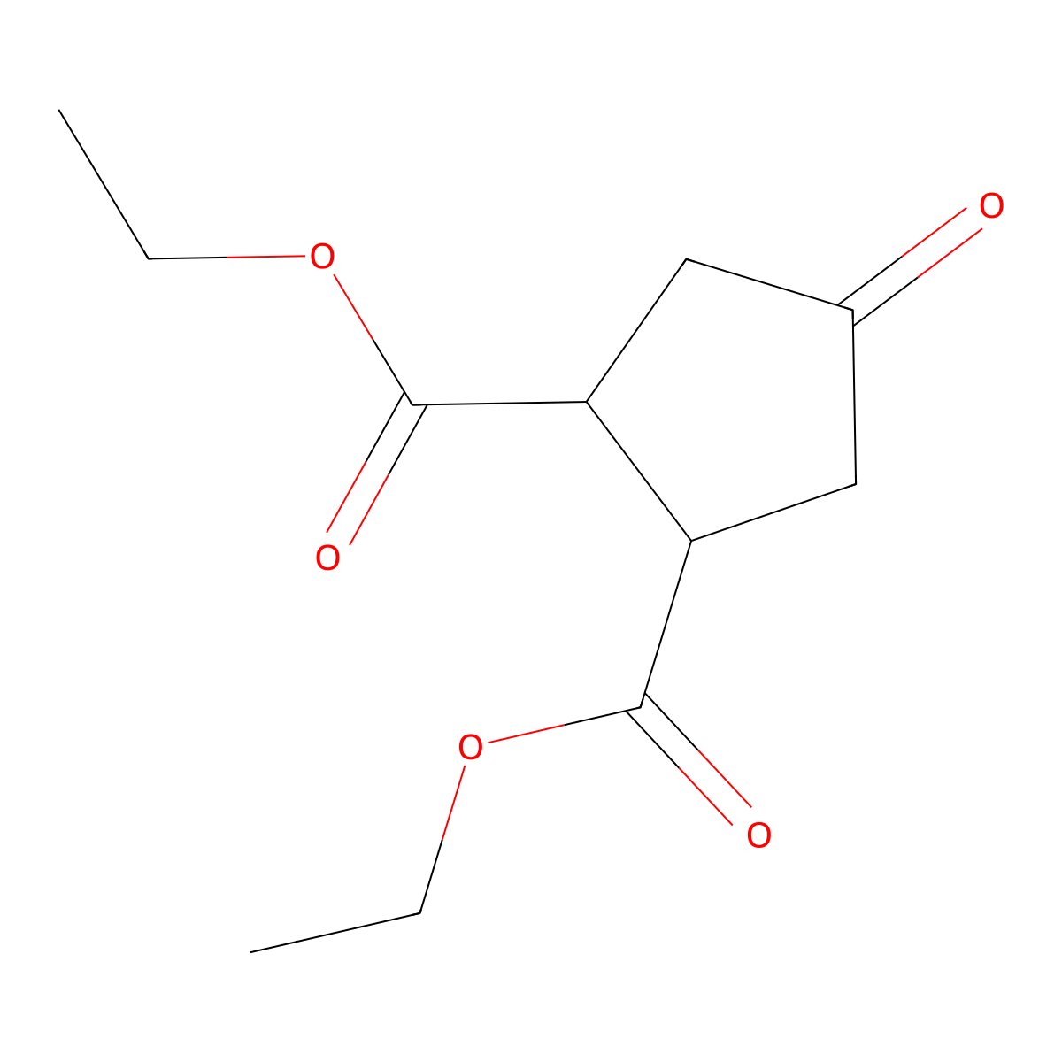 diethyl (1S,2S)-4-oxocyclopentane-1,2-dicarboxylate molecular structure, CAS 156293-33-3