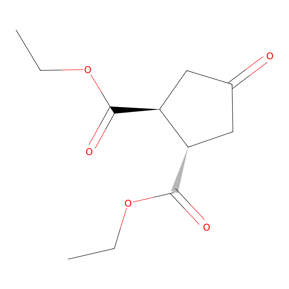 diethyl (1S,2S)-4-oxocyclopentane-1,2-dicarboxylate molecular structure, CAS 156293-33-3