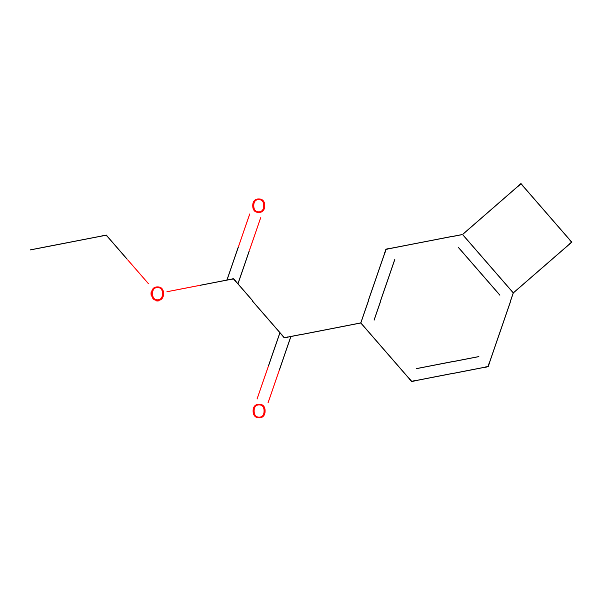Ethyl alpha-oxobicyclo[4.2.0]octa-1,3,5-triene-3-acetate molecular structure, CAS 156293-40-2