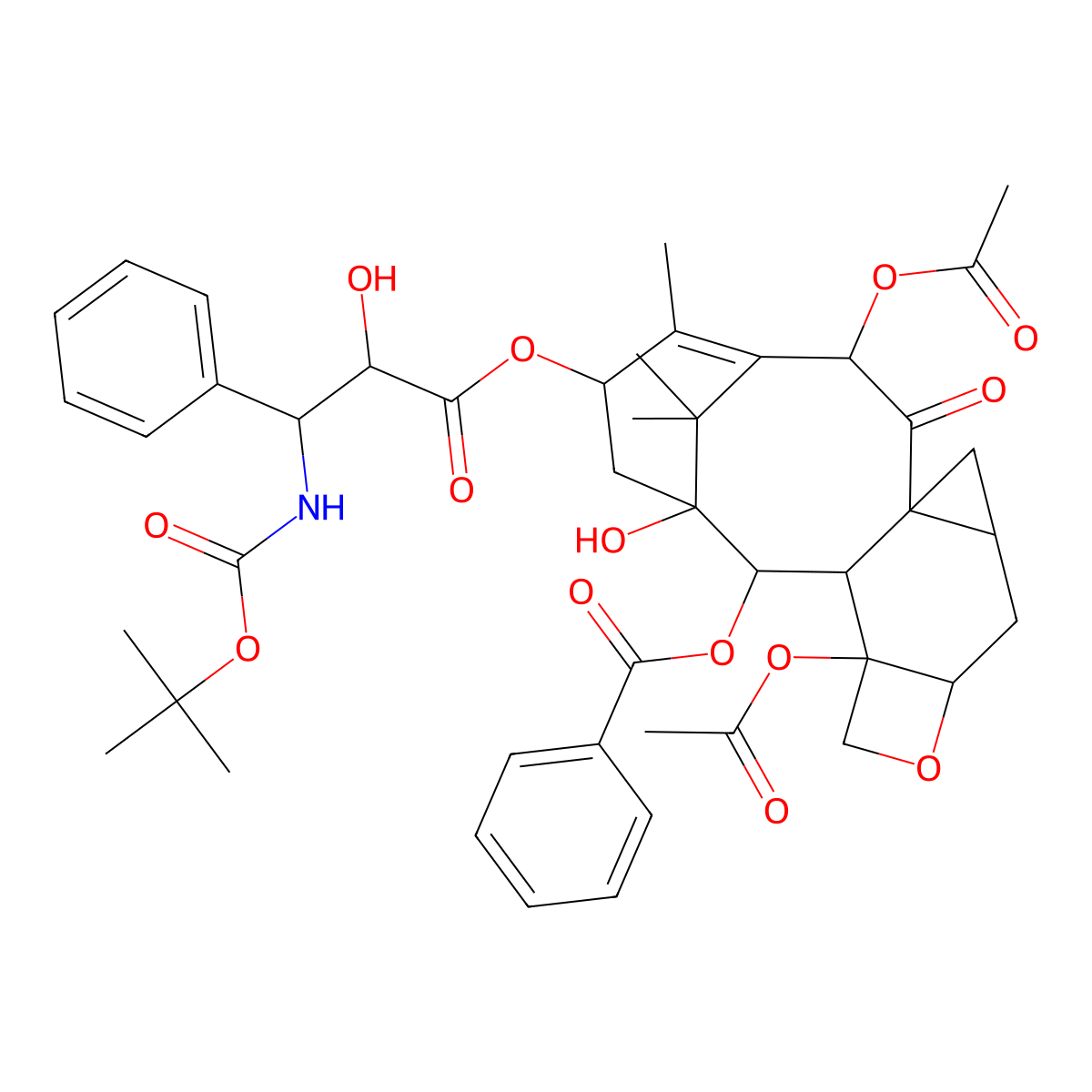 Larotaxel molecular structure, CAS 156294-36-9