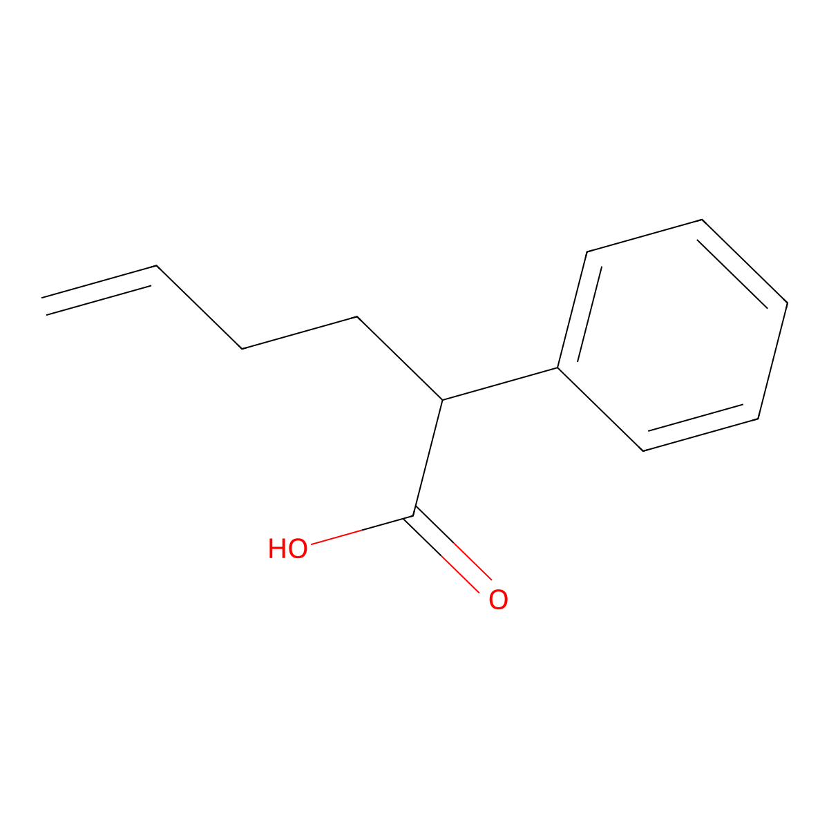 2-Phenylhex-5-enoic acid molecular structure, CAS 156297-00-6