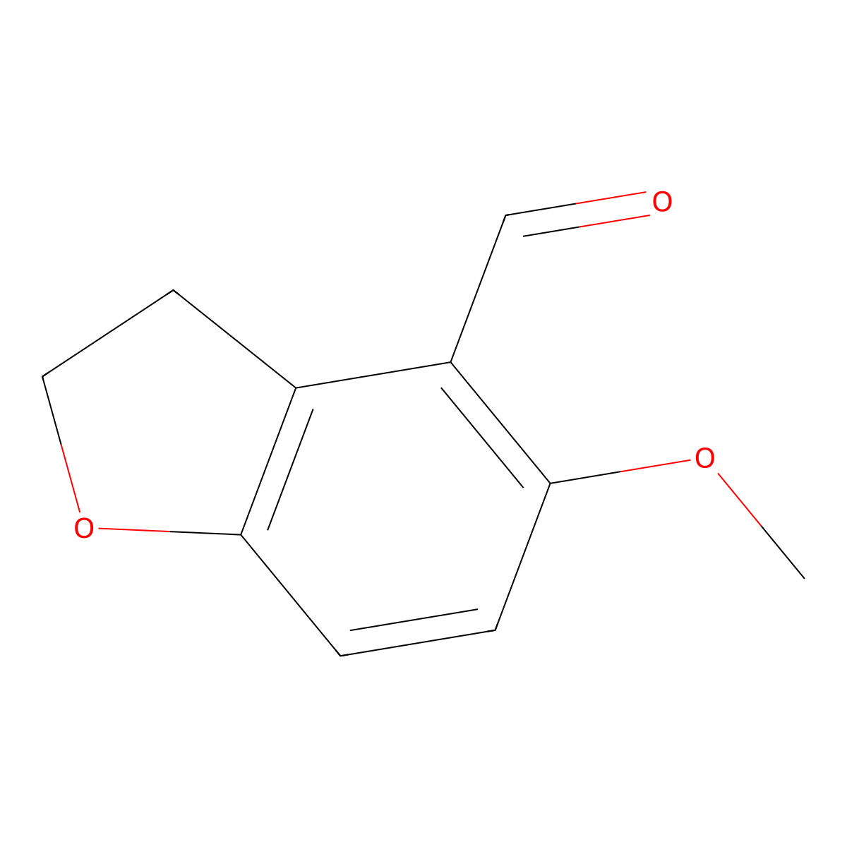 5-Methoxy-2,3-dihydro-1-benzofuran-4-carbaldehyde molecular structure, CAS 156297-81-3