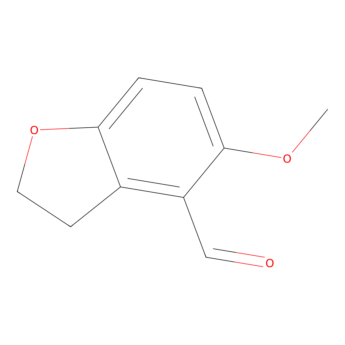 5-Methoxy-2,3-dihydro-1-benzofuran-4-carbaldehyde molecular structure, CAS 156297-81-3