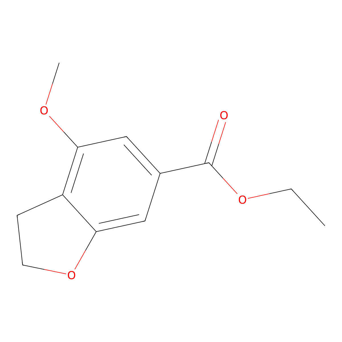 Ethyl 4-Methoxy-2,3-dihydrobenzofuran-6-carboxylate molecular structure, CAS 156297-92-6