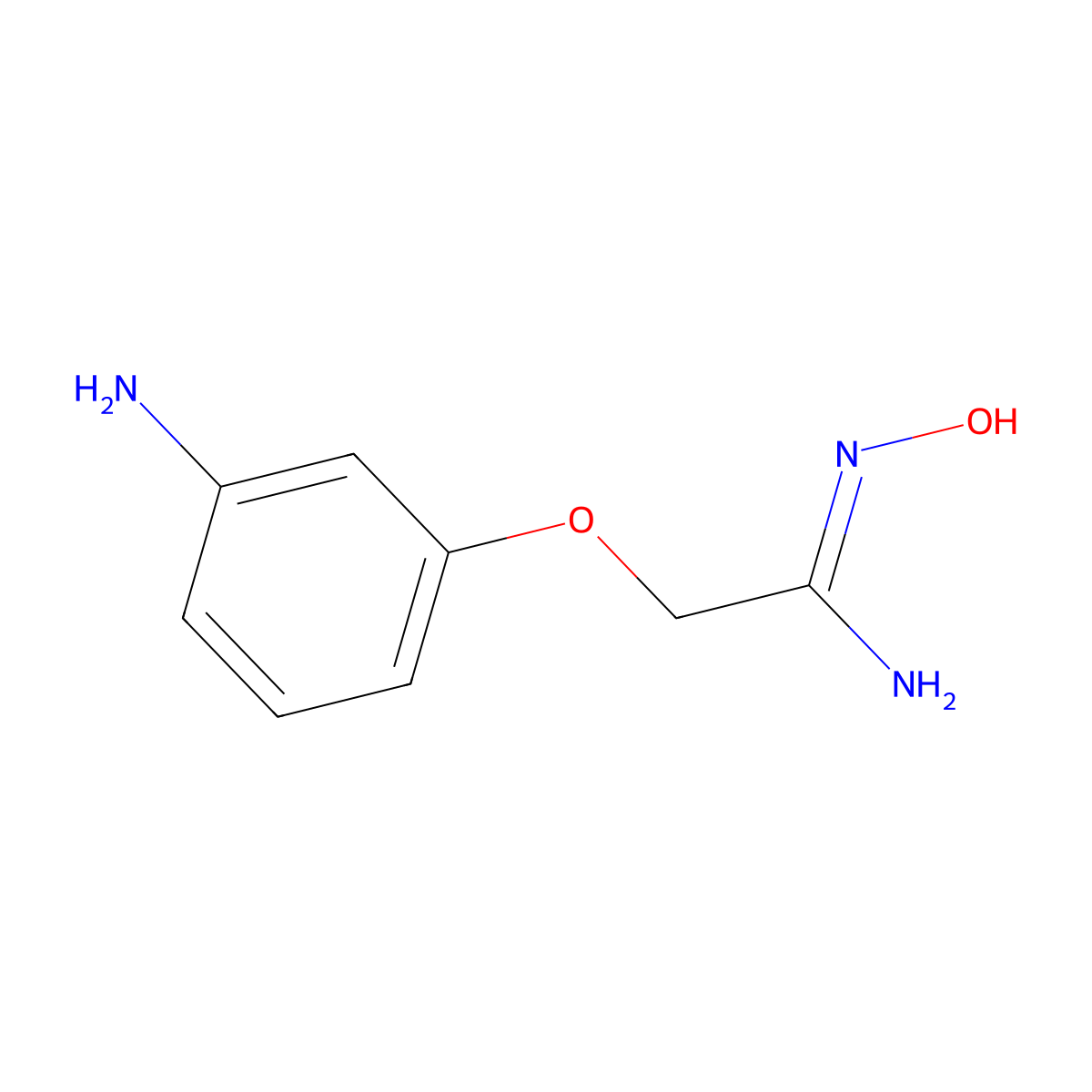 2-(3-aminophenoxy)-N'-hydroxyethanimidamide molecular structure, CAS 1562983-90-7