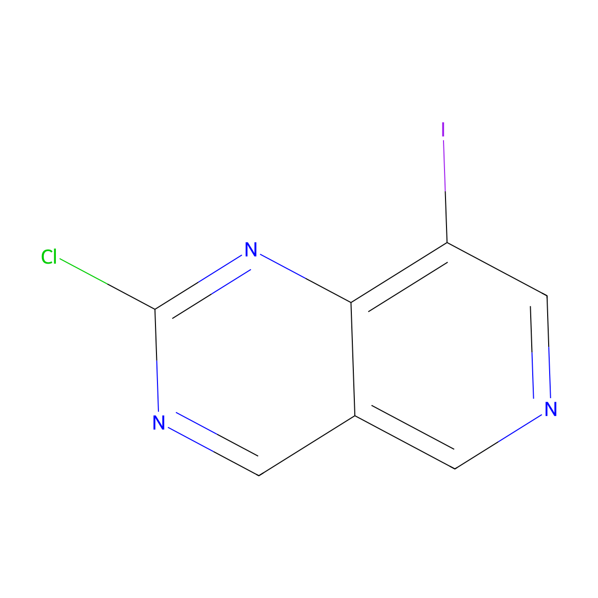 2-Chloro-8-iodopyrido[4,3-d]pyrimidine molecular structure, CAS 1562987-94-3