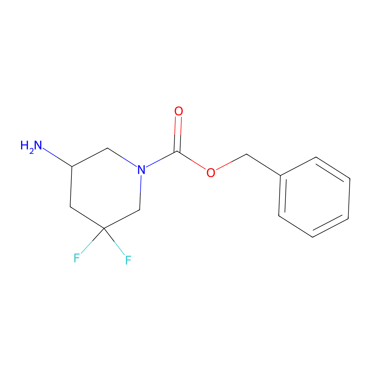 (S)-Benzyl 5-amino-3,3-difluoropiperidine-1-carboxylate molecular structure, CAS 1562988-38-8