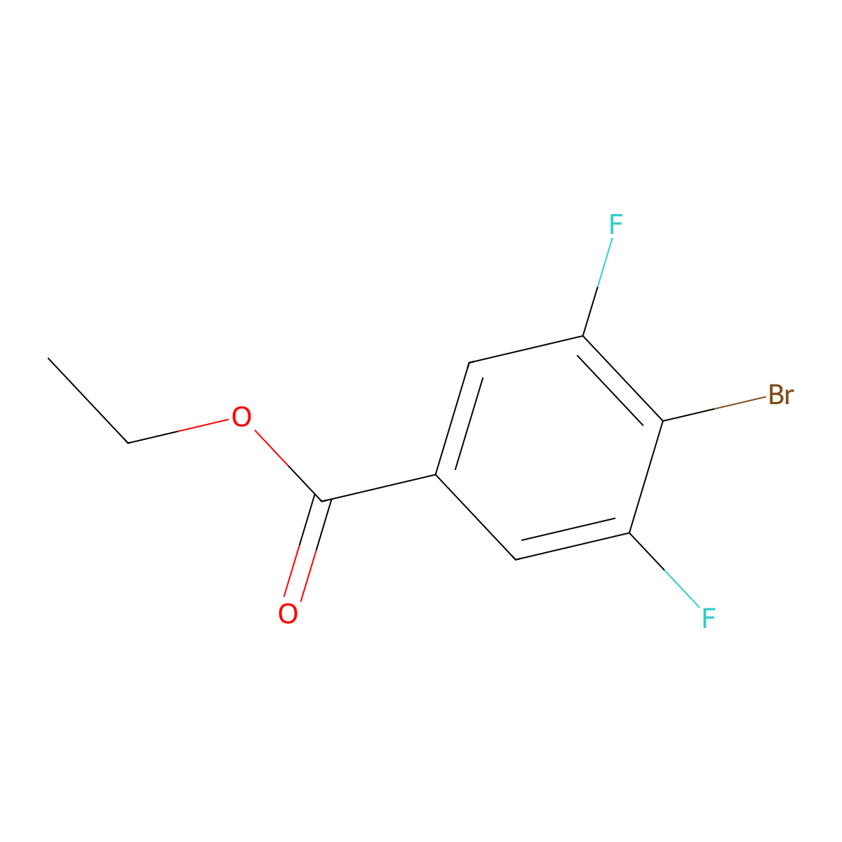 Ethyl 4-bromo-3,5-difluorobenzoate molecular structure, CAS 1562995-70-3