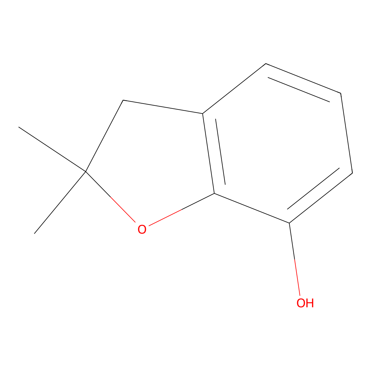 2,3-Dihydro-2,2-dimethyl-7-benzofuranol molecular structure, CAS 1563-38-8