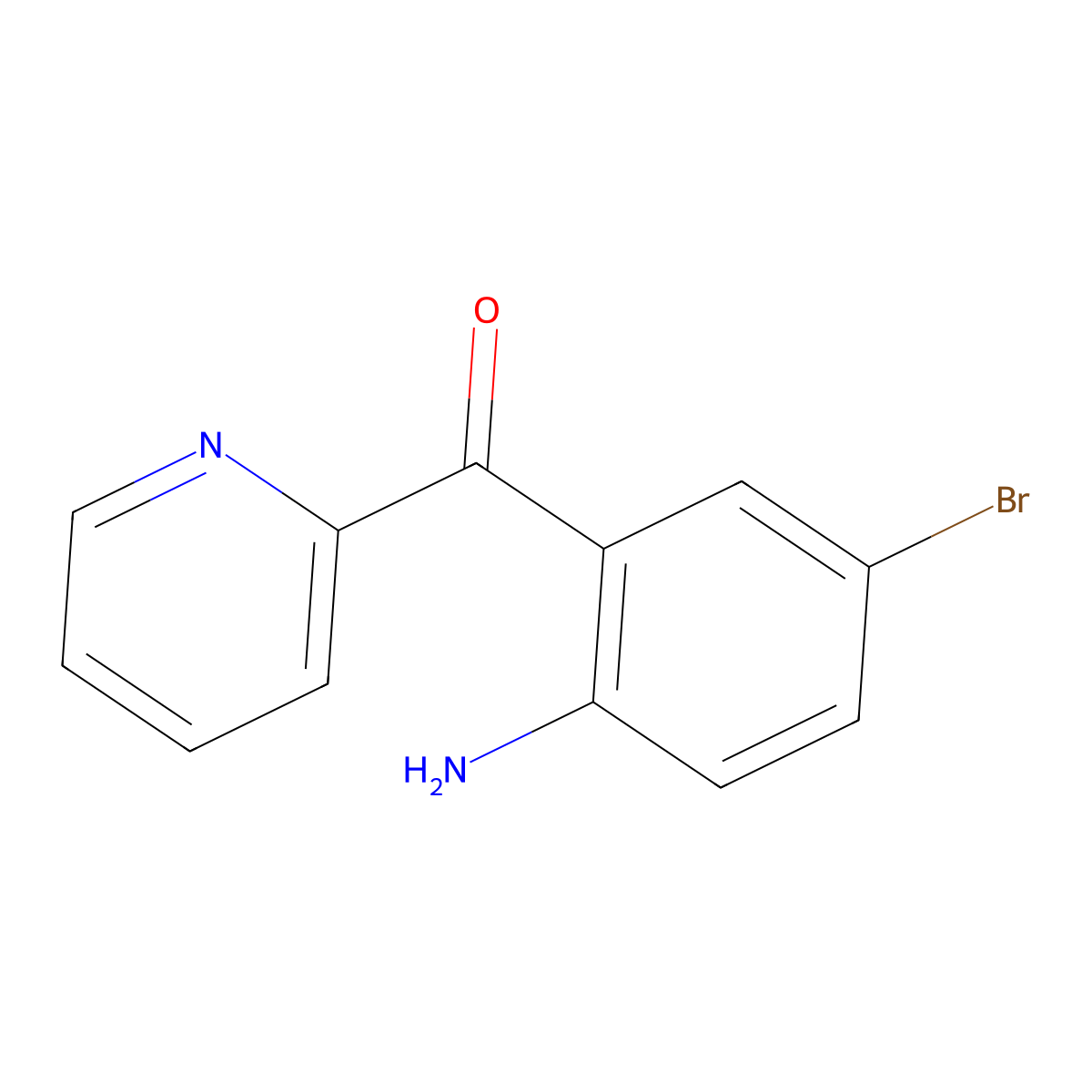 2-(2-Amino-5-bromobenzoyl)pyridine molecular structure, CAS 1563-56-0
