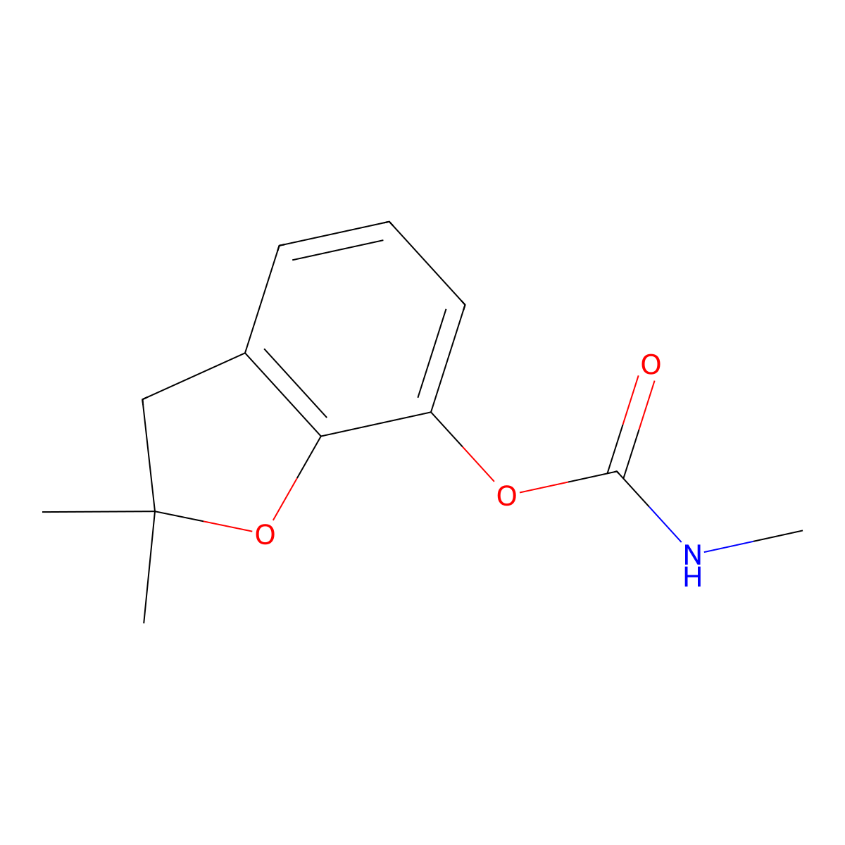 Carbofuran molecular structure, CAS 1563-66-2