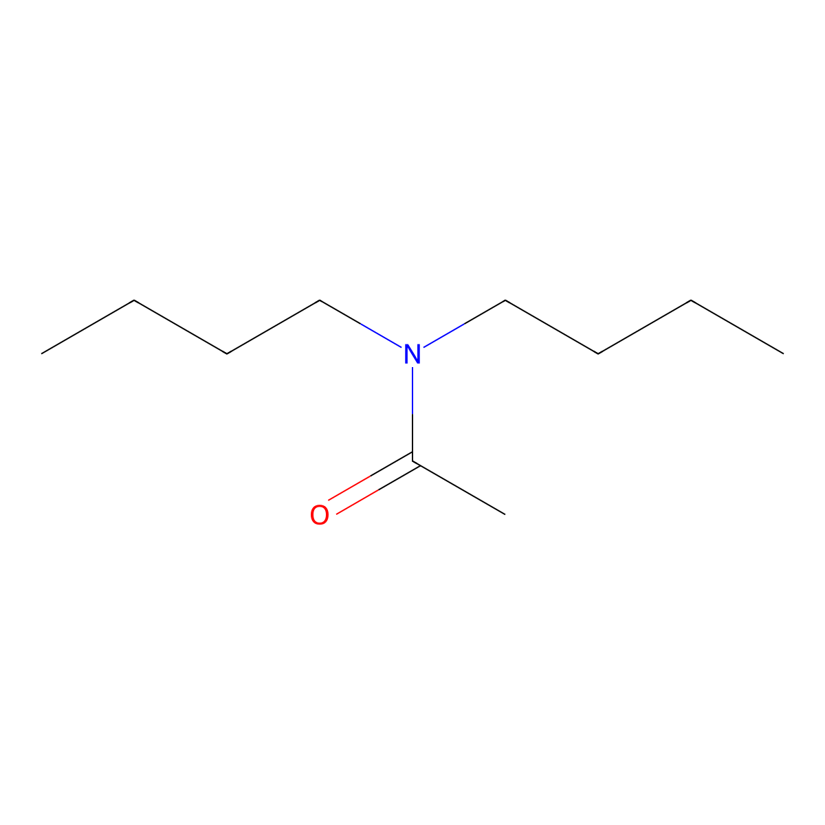 N,N-Dibutylacetamide molecular structure, CAS 1563-90-2