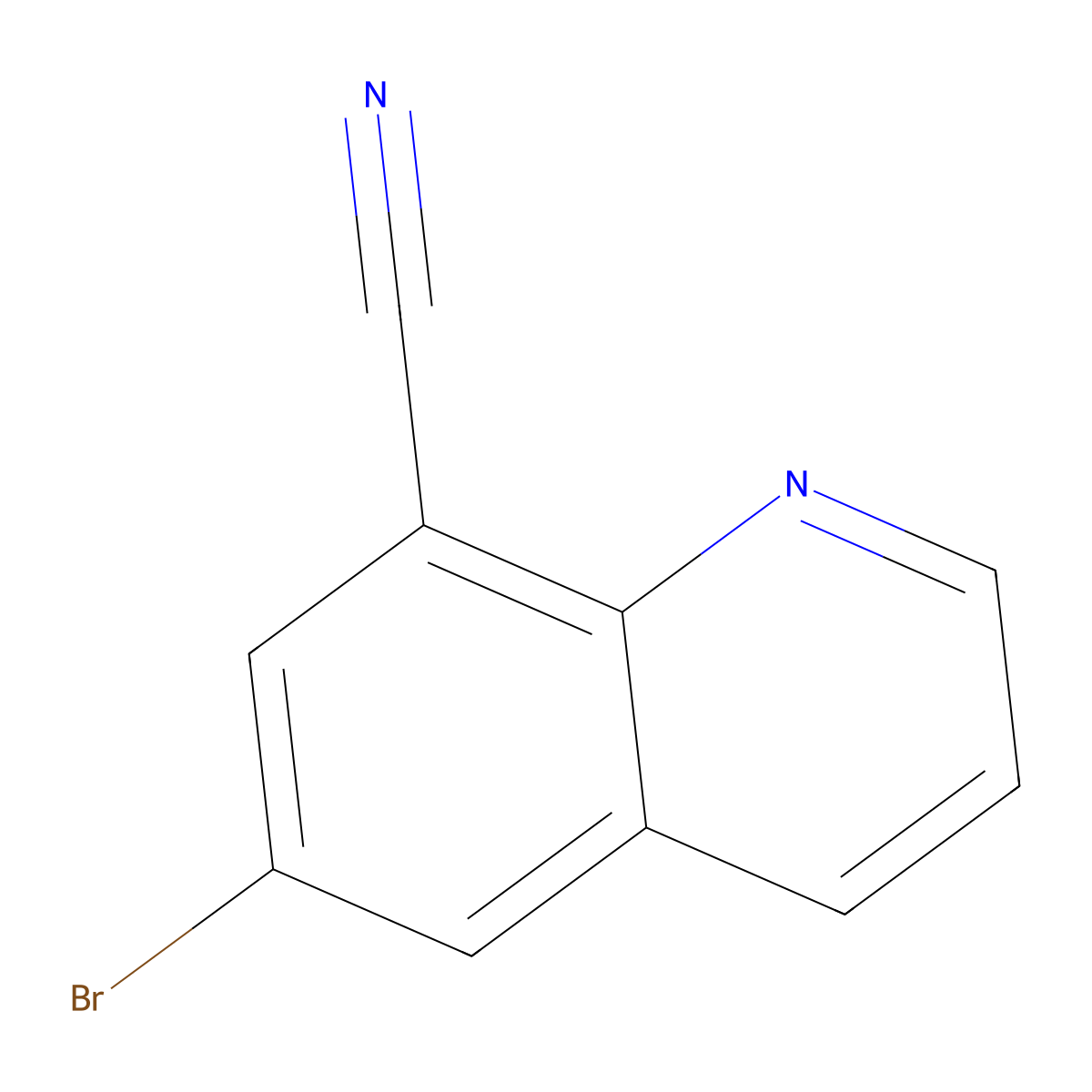 6-Bromoquinoline-8-carbonitrile molecular structure, CAS 1563017-39-9