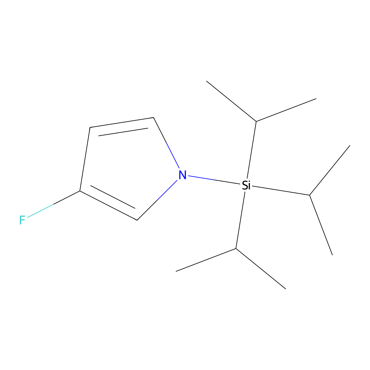 3-Fluoro-1-[tris(1-methylethyl)silyl]-1H-pyrrole molecular structure, CAS 156304-02-8