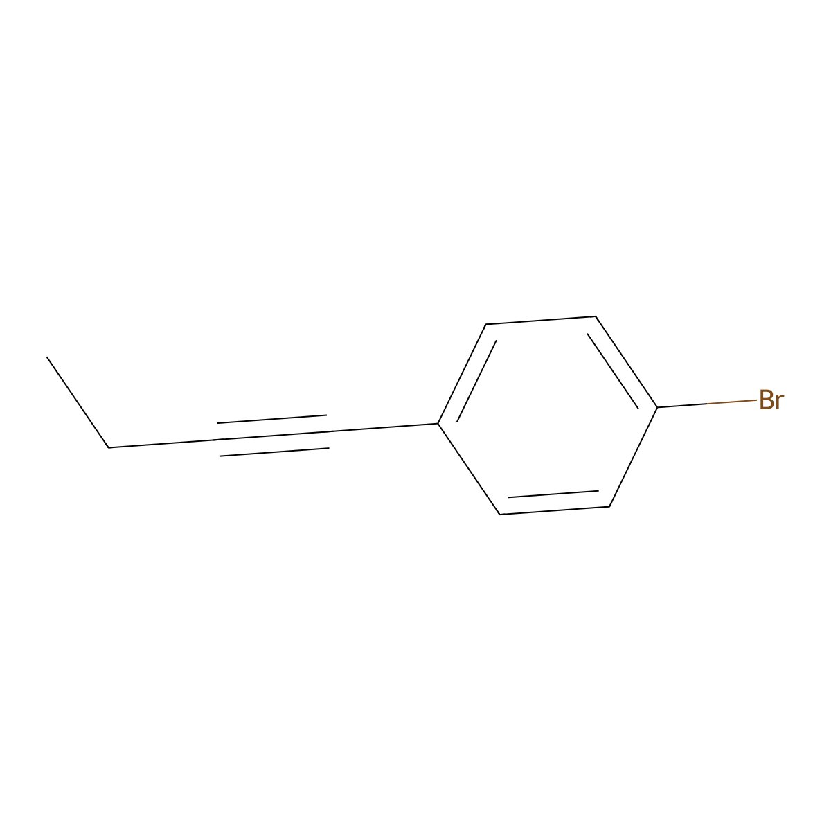 1-Bromo-4-(but-1-yn-1-yl)benzene molecular structure, CAS 1563106-98-8