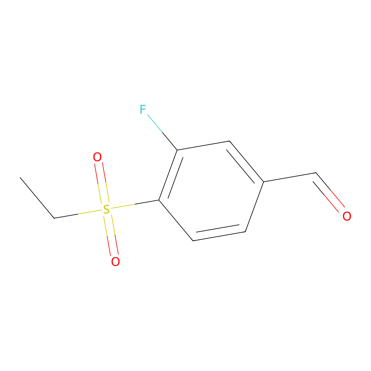 4-(Ethylsulfonyl)-3-fluorobenzaldehyde molecular structure, CAS 1563184-63-3