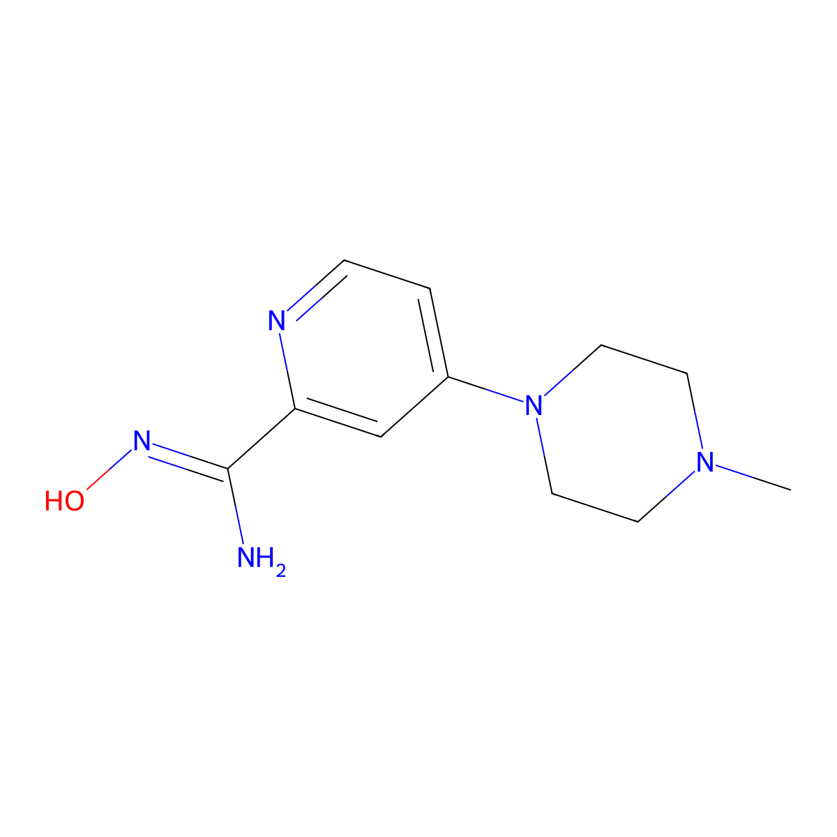 n'-Hydroxy-4-(4-methylpiperazin-1-yl)pyridine-2-carboximidamide molecular structure, CAS 1563212-24-7