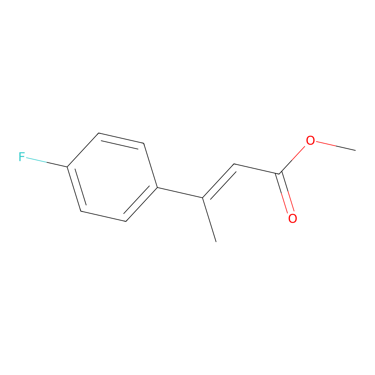 Methyl 3-(4-fluorophenyl)but-2-enoate molecular structure, CAS 1563216-58-9