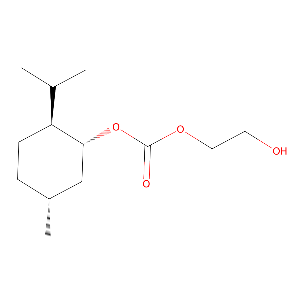 Menthyl ethylene glycol carbonate, (-)- molecular structure, CAS 156324-78-6
