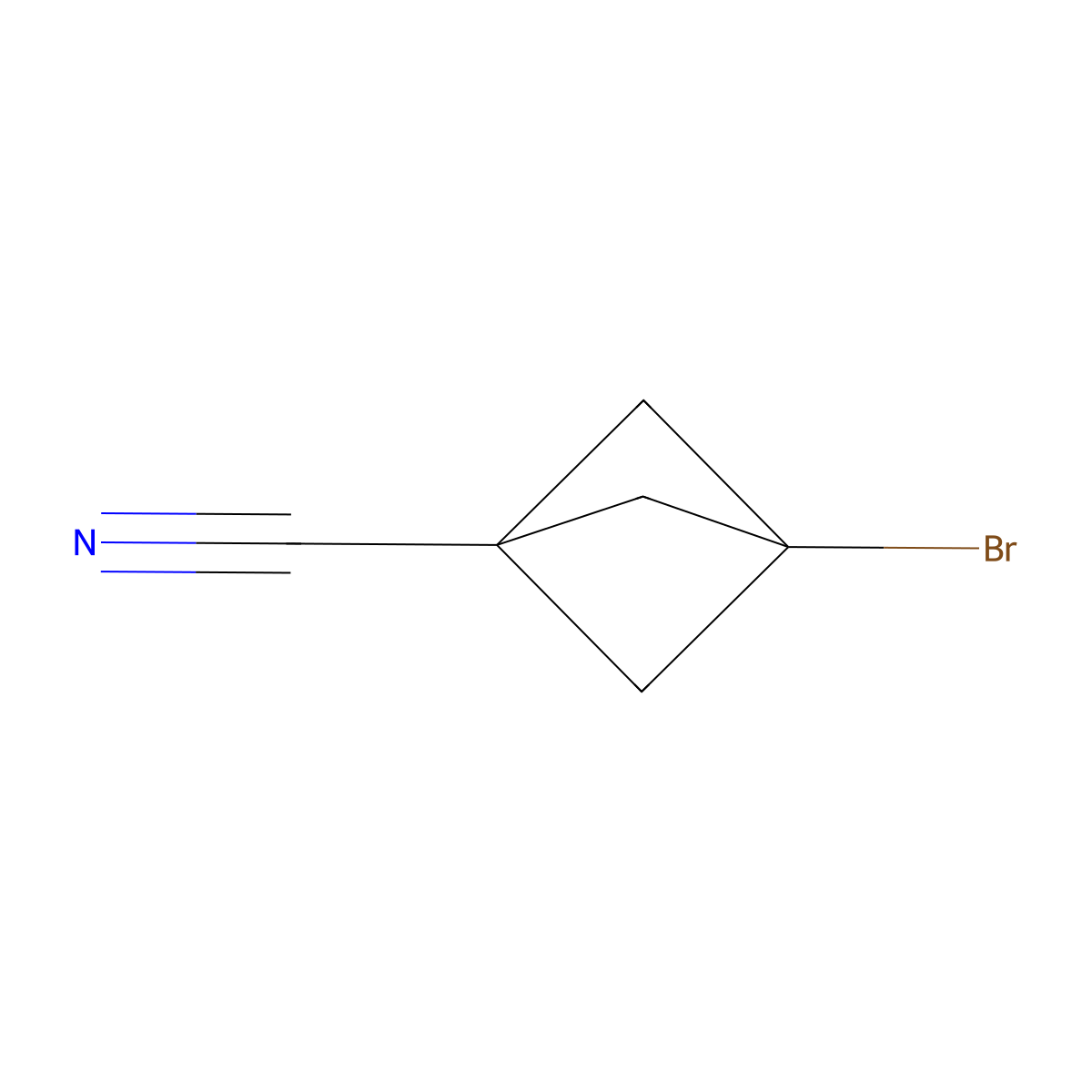 3-Bromobicyclo[1.1.1]pentane-1-carbonitrile molecular structure, CAS 156329-61-2