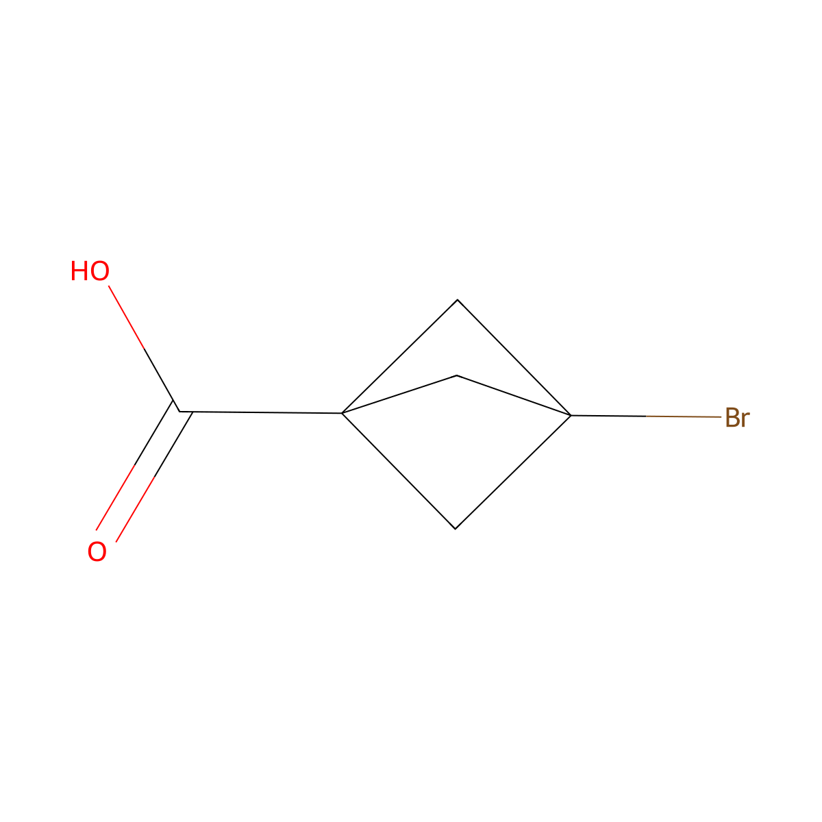 3-Bromobicyclo[1.1.1]pentane-1-carboxylic acid molecular structure, CAS 156329-70-3