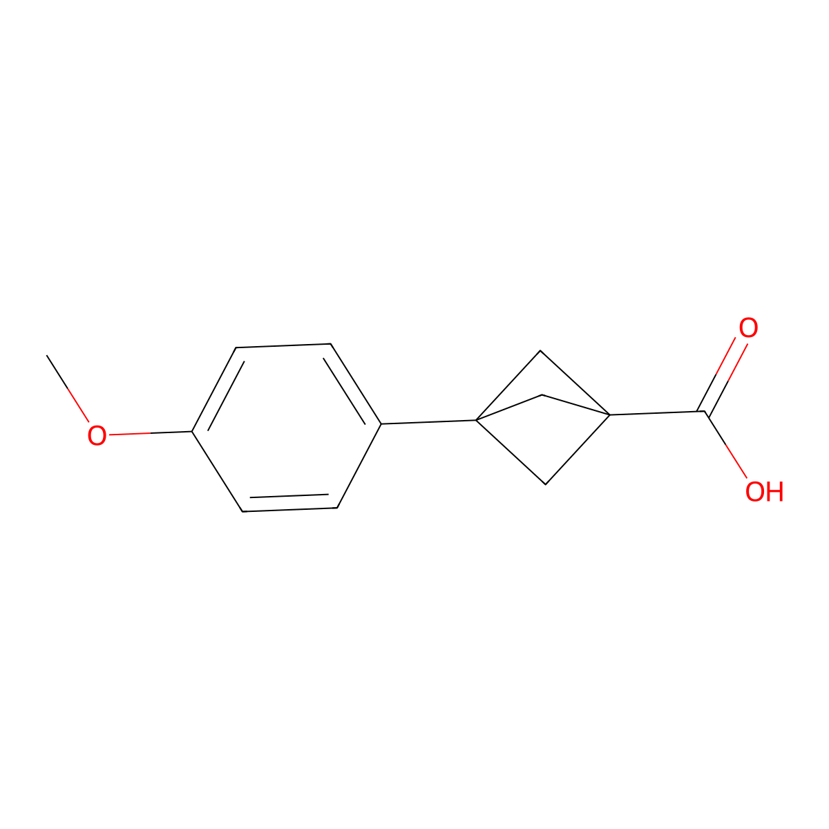 3-(4-Methoxyphenyl)bicyclo[1.1.1]pentane-1-carboxylic acid molecular structure, CAS 156329-83-8