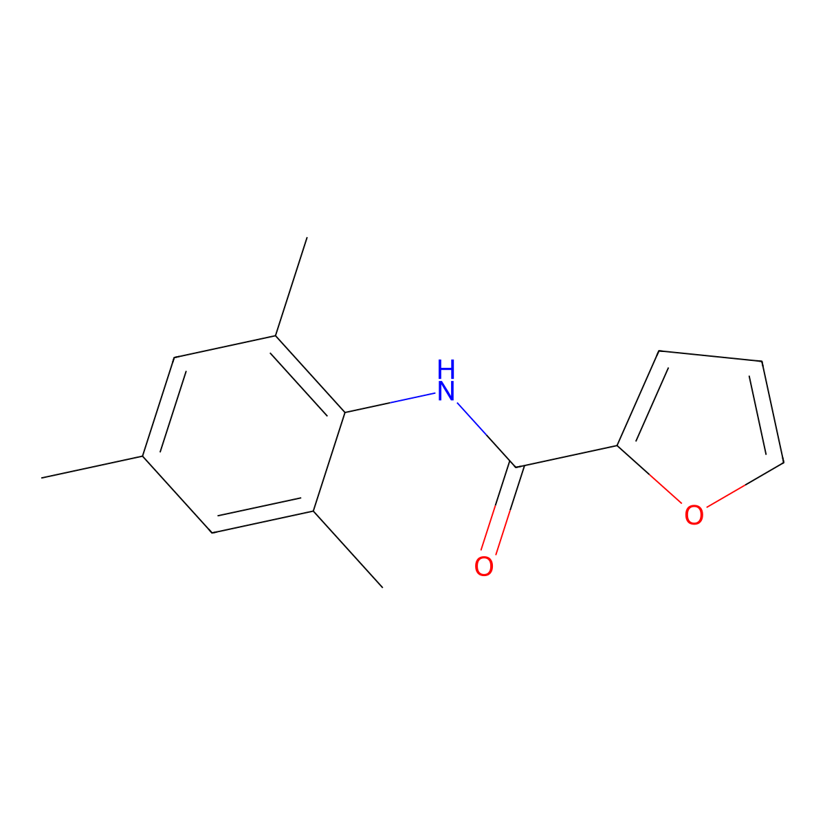 N-mesityl-2-furamide molecular structure, CAS 156330-44-8