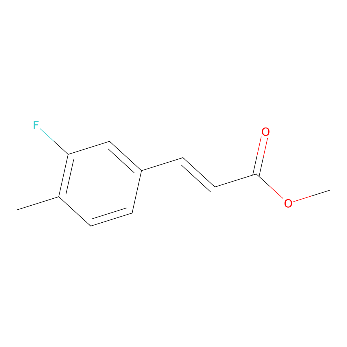 (E)-Methyl 3-(3-fluoro-4-methylphenyl)acrylate molecular structure, CAS 1563308-80-4