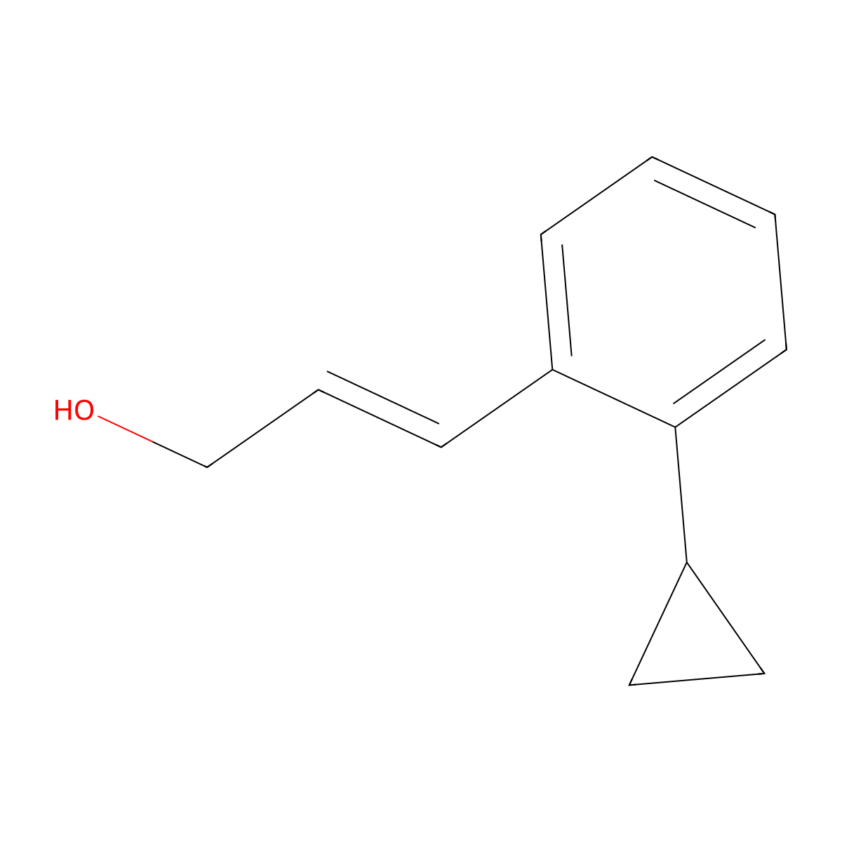 3-(2-Cyclopropylphenyl)prop-2-en-1-ol molecular structure, CAS 1563310-64-4