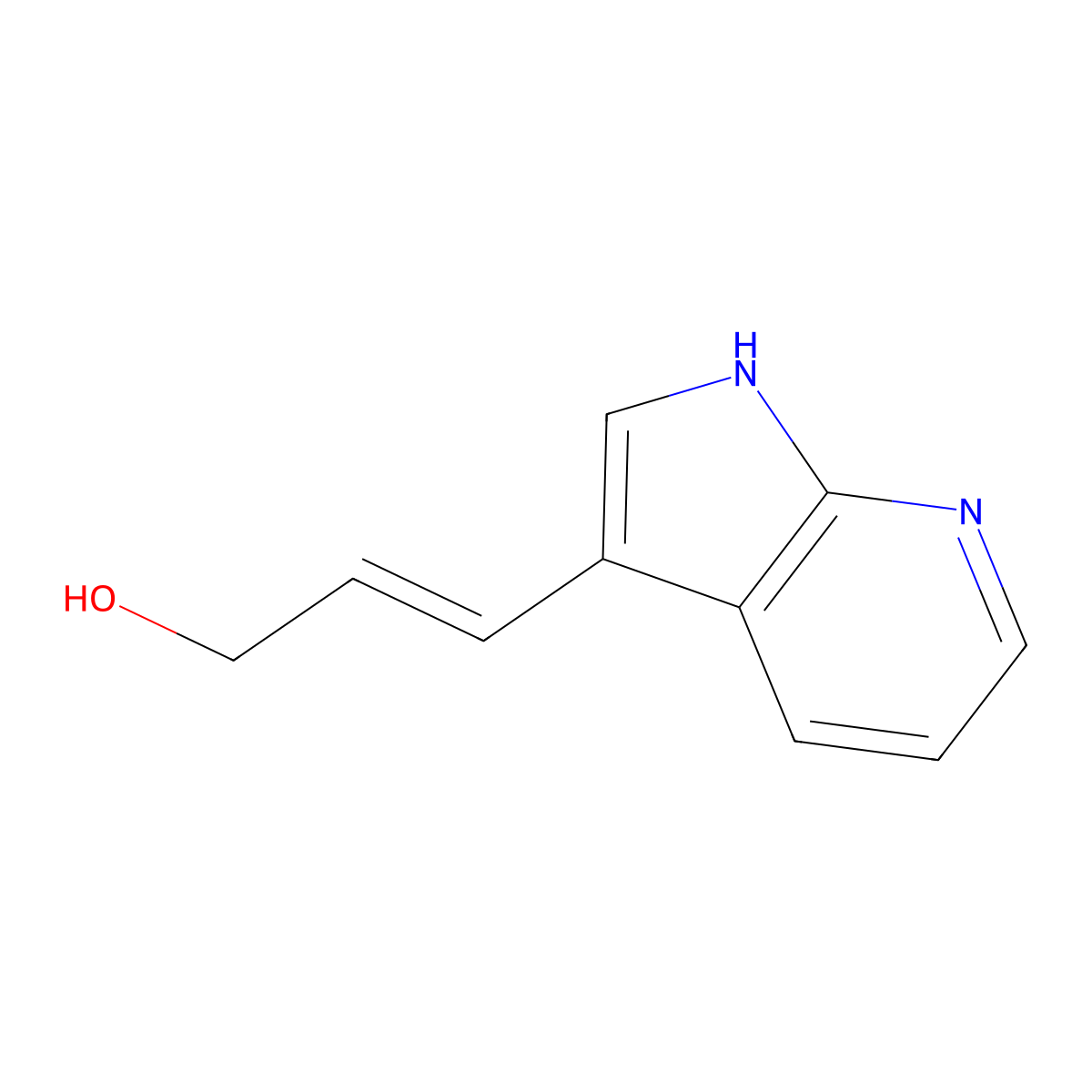 3-{1H-pyrrolo[2,3-b]pyridin-3-yl}prop-2-en-1-ol molecular structure, CAS 1563314-88-4