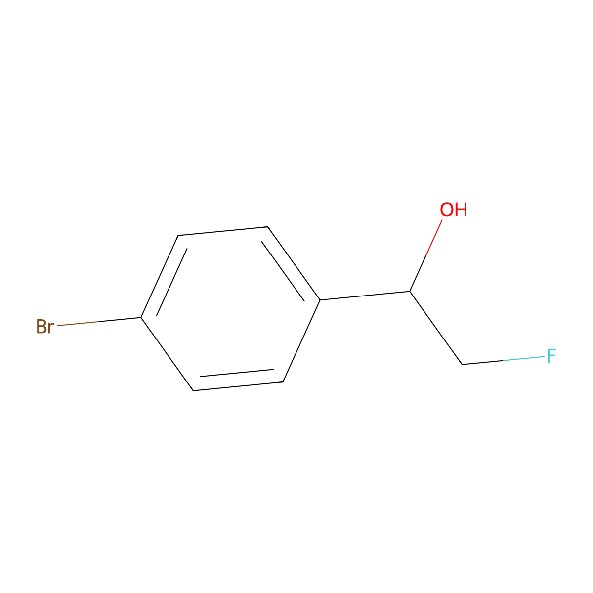 1-(4-Bromophenyl)-2-fluoroethan-1-ol molecular structure, CAS 156335-24-9