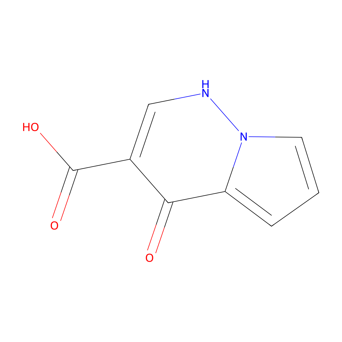 4-Oxo-1,4-dihydropyrrolo[1,2-b]pyridazine-3-carboxylic acid molecular structure, CAS 156335-30-7