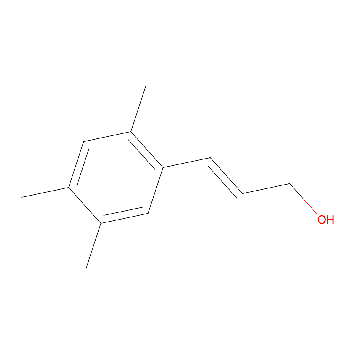 (2E)-3-(2,4,5-trimethylphenyl)prop-2-en-1-ol molecular structure, CAS 1563403-13-3