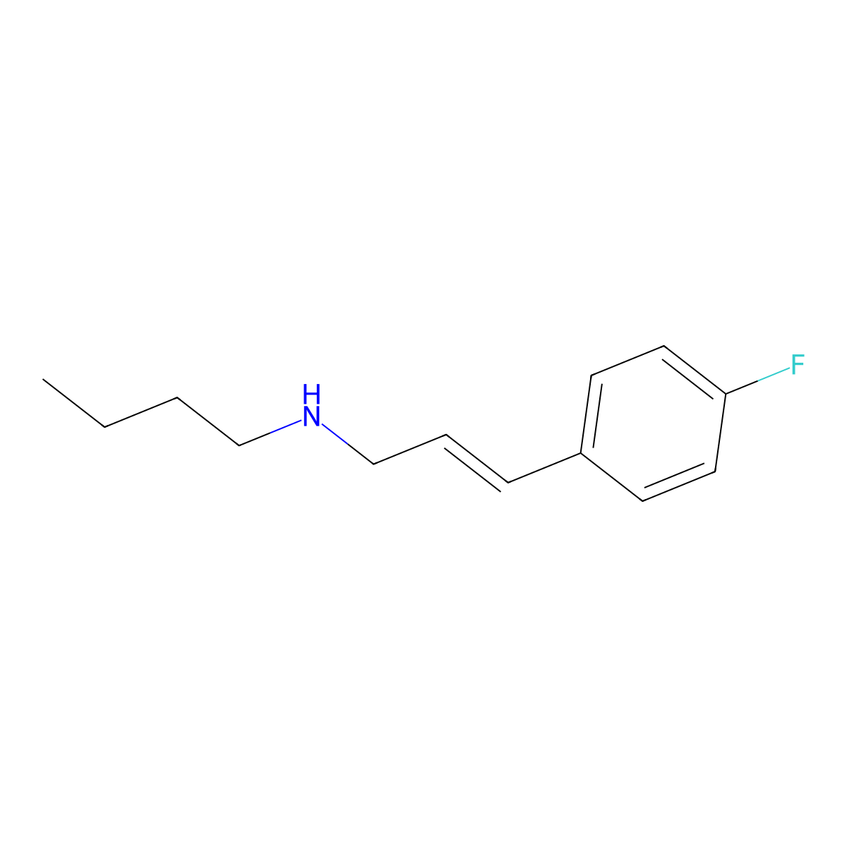 butyl[(2E)-3-(4-fluorophenyl)prop-2-en-1-yl]amine molecular structure, CAS 1563404-94-3