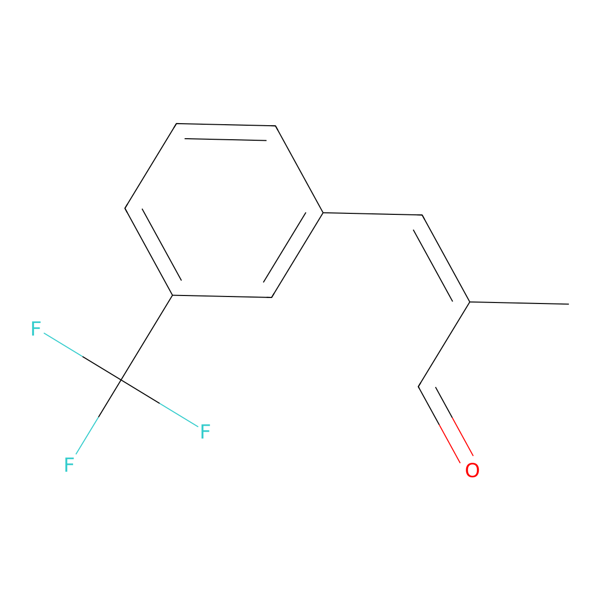 2-Methyl-3-[3-(trifluoromethyl)phenyl]prop-2-enal molecular structure, CAS 1563417-75-3
