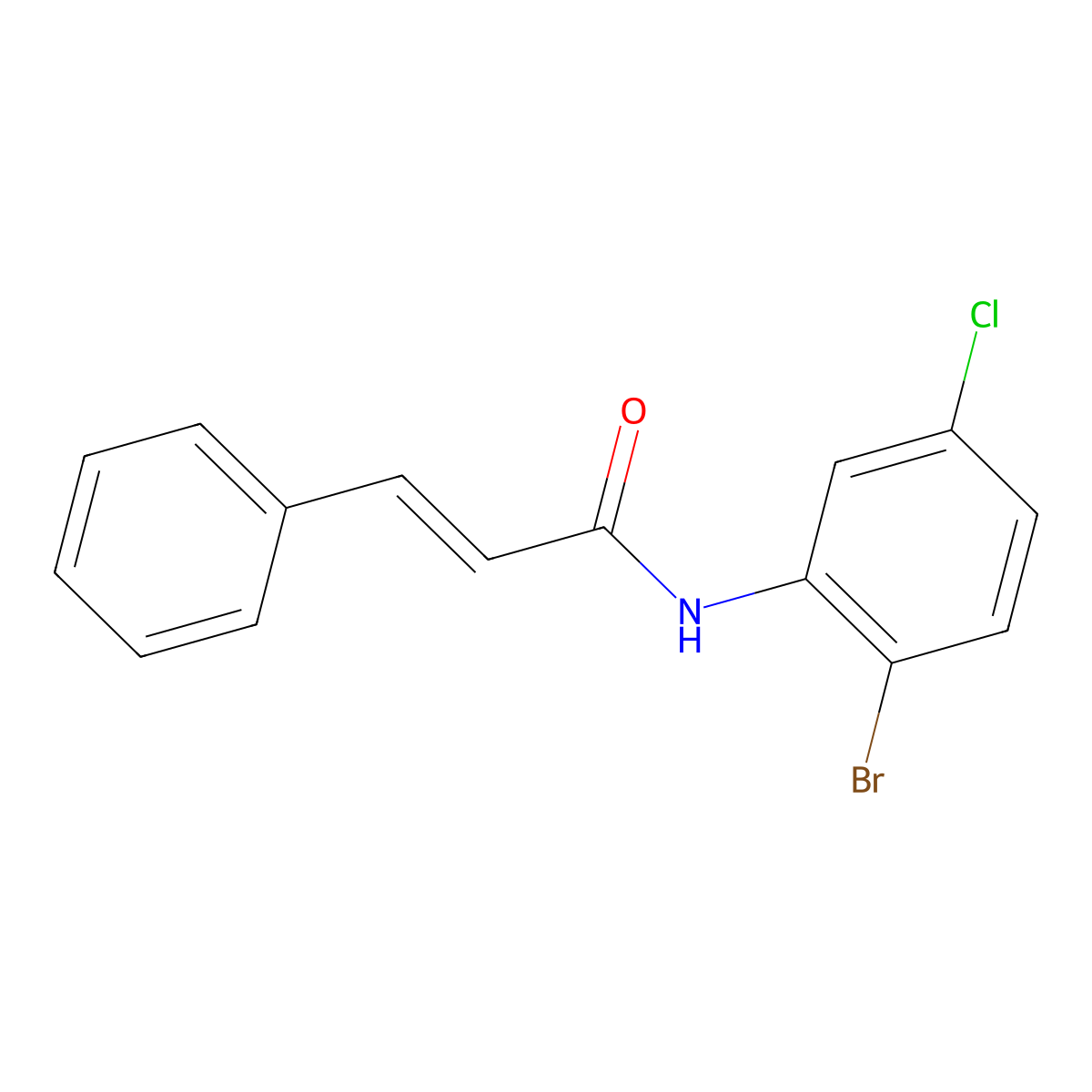 N-(2-Bromo-5-chlorophenyl)-3-phenylprop-2-enamide molecular structure, CAS 1563516-59-5