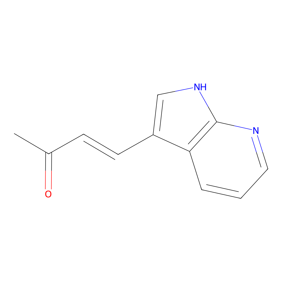 4-{1H-pyrrolo[2,3-b]pyridin-3-yl}but-3-en-2-one molecular structure, CAS 1563523-30-7