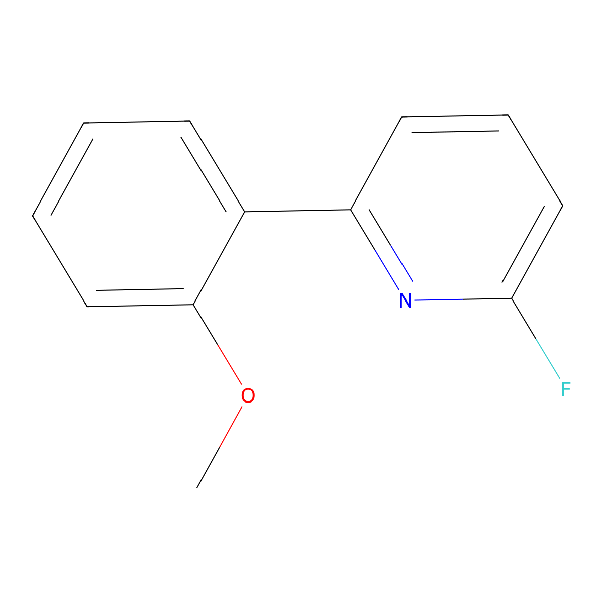 2-Fluoro-6-(2-methoxyphenyl)pyridine molecular structure, CAS 1563528-53-9