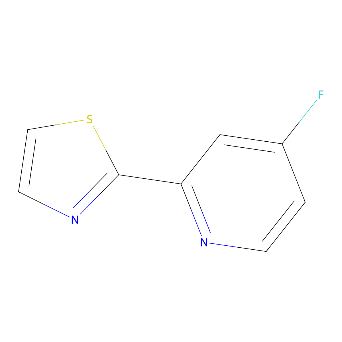 2-(4-Fluoropyridin-2-yl)thiazole molecular structure, CAS 1563528-76-6