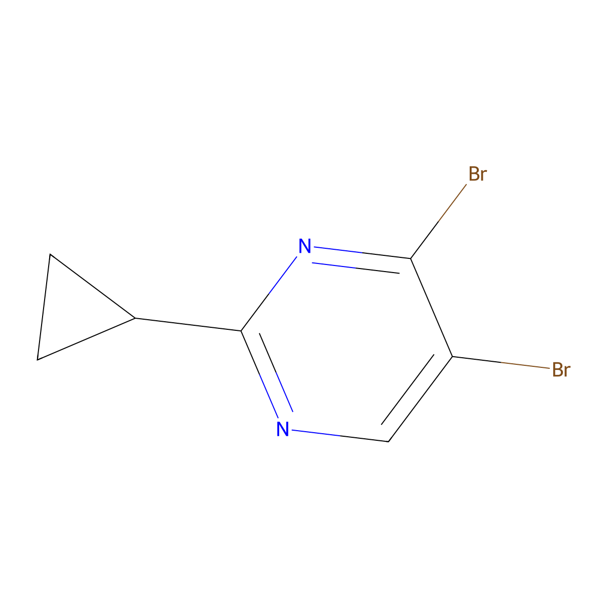4,5-Dibromo-2-cyclopropylpyrimidine molecular structure, CAS 1563528-78-8