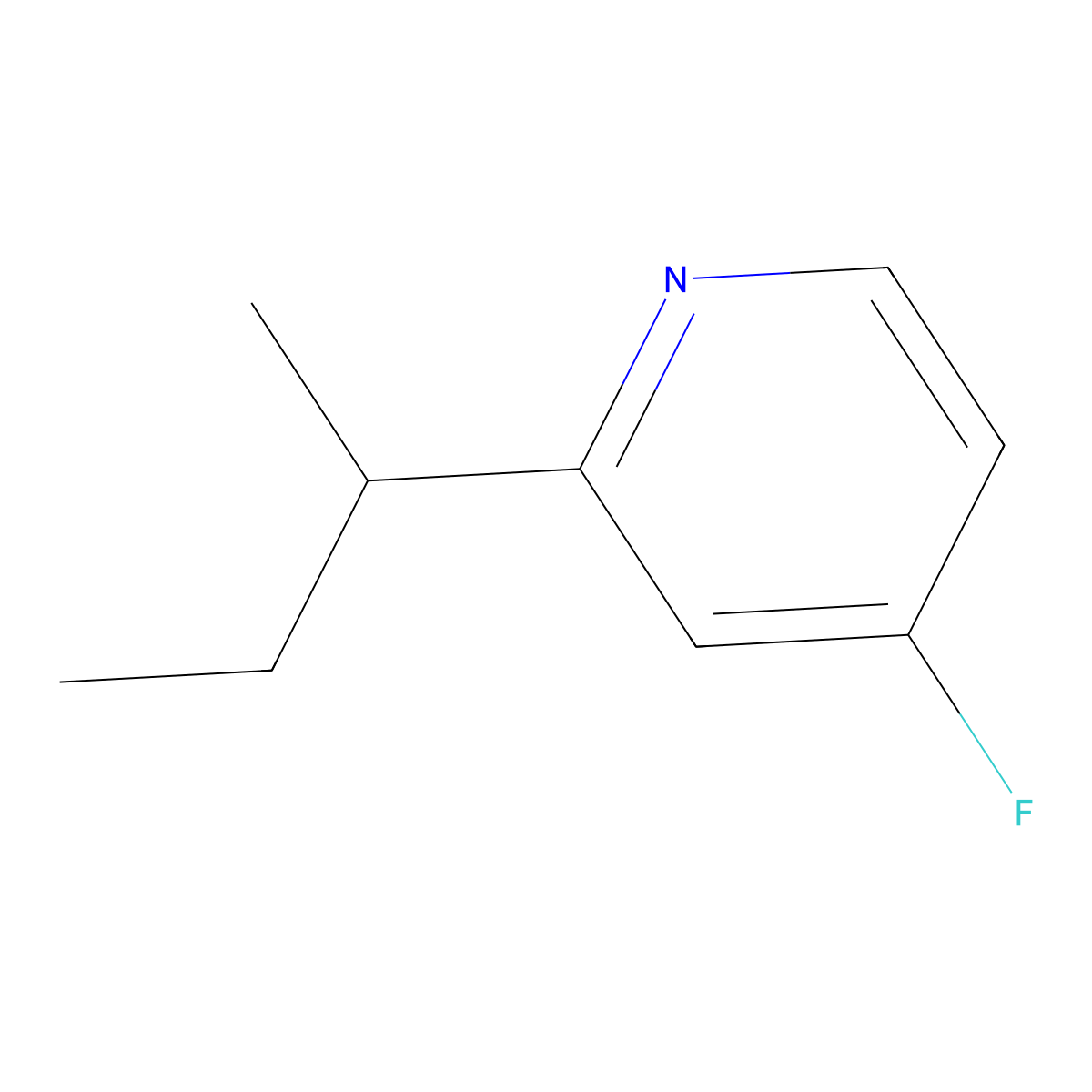 4-Fluoro-2-(sec-butyl)pyridine molecular structure, CAS 1563528-79-9