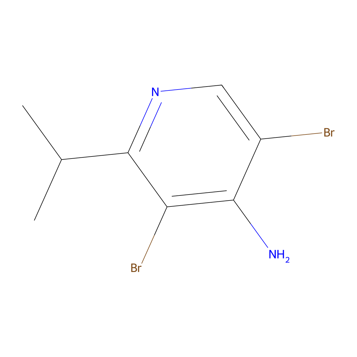 4-Amino-3,5-dibromo-2-(iso-propyl)pyridine molecular structure, CAS 1563528-86-8